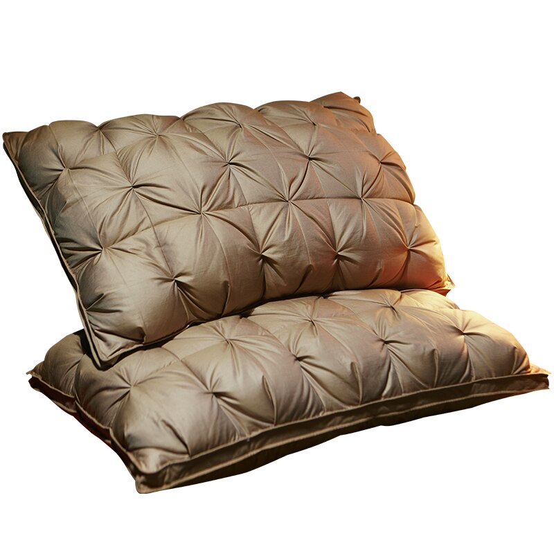 48*74 cm 3D estilo retângulo de luxo ganso branco/travesseiros da cama para baixo-prova de penas de pato para baixo algodão shell frete grátis #/: -DY-YRZ-tuo
