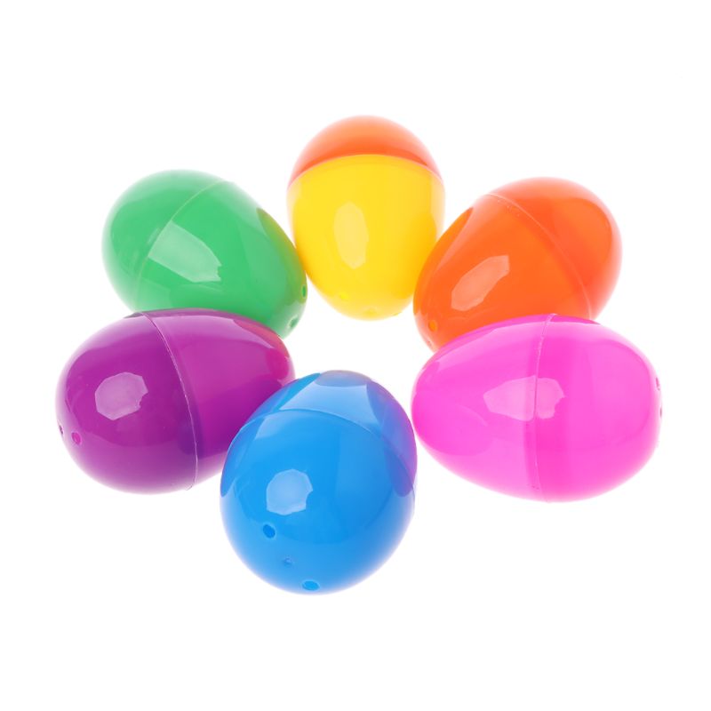 12PCS 2.5in Plastic Easter Eggs Eggshell Candy Box Box Party Bags Gadget Craft Toys