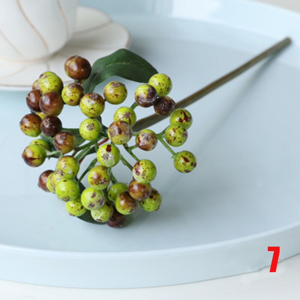 1PC Mini Nep Groene Plant Berry Boeket Kleine Bessen Schuim Fruit Nep Cherry Kunstbloem Feestartikelen Woondecoratie