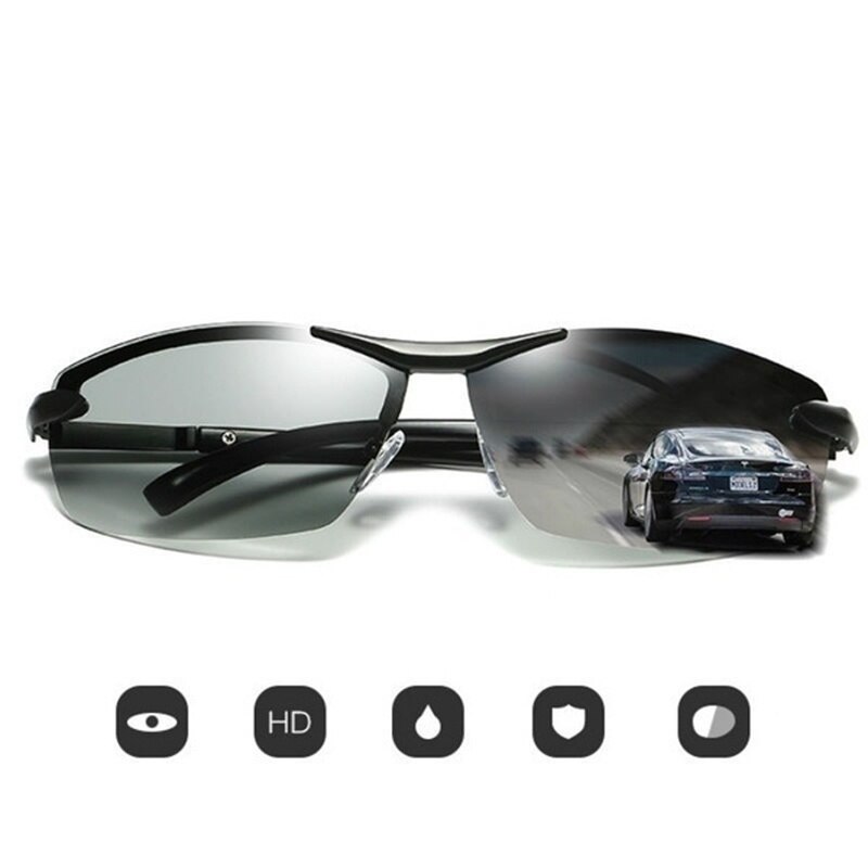 Gafas de sol polarizadas UV400 para hombre y mujer, lentes de sol deportivas para acampar, senderismo, día, visión nocturna, conducir