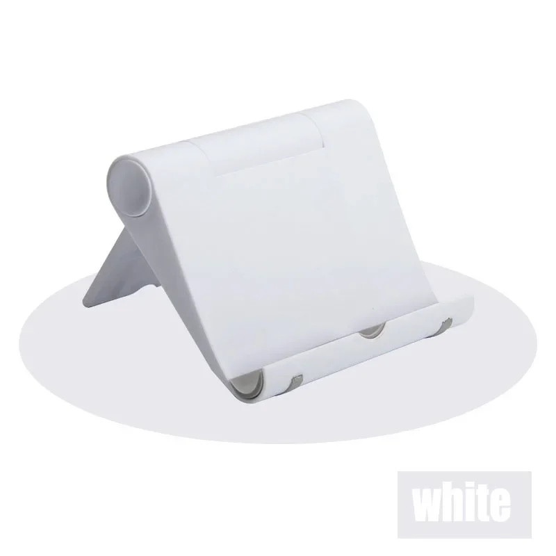 Universal Foldable Desk Phone Holder Mount Stand for Mobile Phone Tablet Desktop Holder Phone Holder Smartphone Tablet Stand: WHITE
