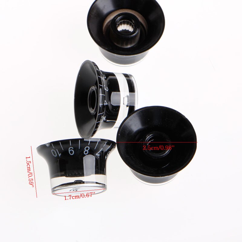 2 tone 2 volumen knapper knapper guitar kontrol sølv hat klokke top potentiometer hætte til lp sg ki -5 u 87