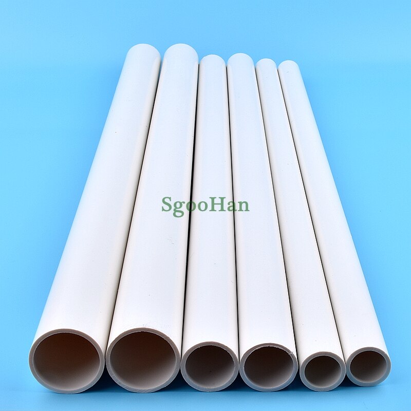 1pc 49-50cm Long OD 20/25/32mm UPVC Pipe Aquarium Tank Fittings Home Garden DIY Irrigation System PVC Tube Water Supply Pipe: outer dia 32mm / White