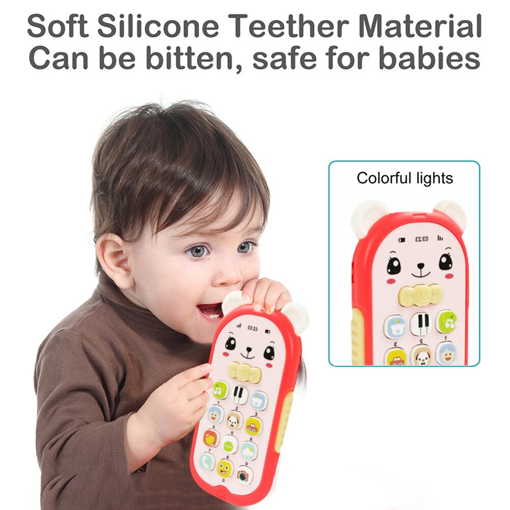 Kinderspeelgoed Mobiele Telefoons Licht Muziek Simulatie Mobiele Telefoons Comfort Muziek Multifunctionele Baby Educatief Lichtgevende Speelgoed