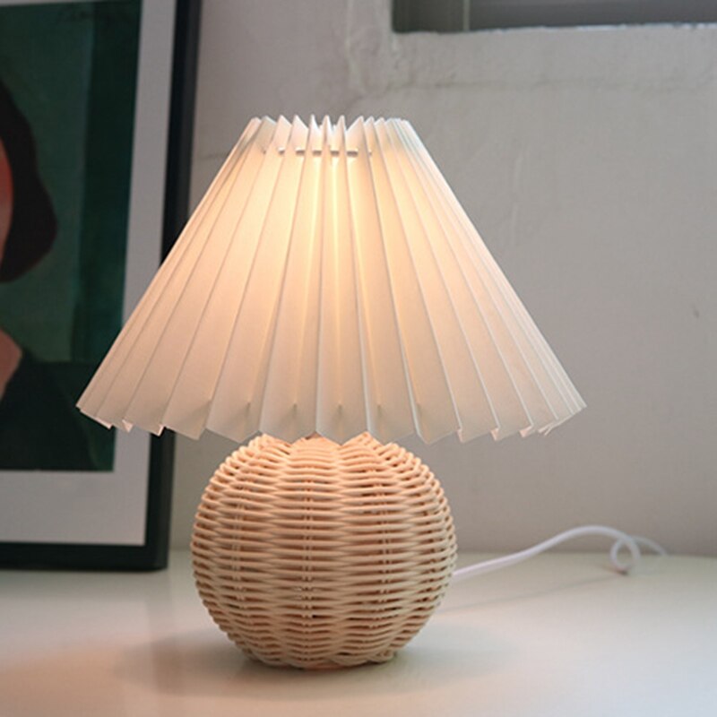 Falten Lampenschirm Tisch Lampe Steh Lampen Japanischen Stil Plissee Lampenschirm Kreative Schreibtisch Lampe Schatten Schlafzimmer Lampen