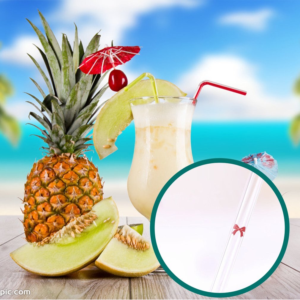 Reusable Colorful Cute Cartoon Children'S Baking Glass Straws Are Beautiful Simple Fresh And Fashionable