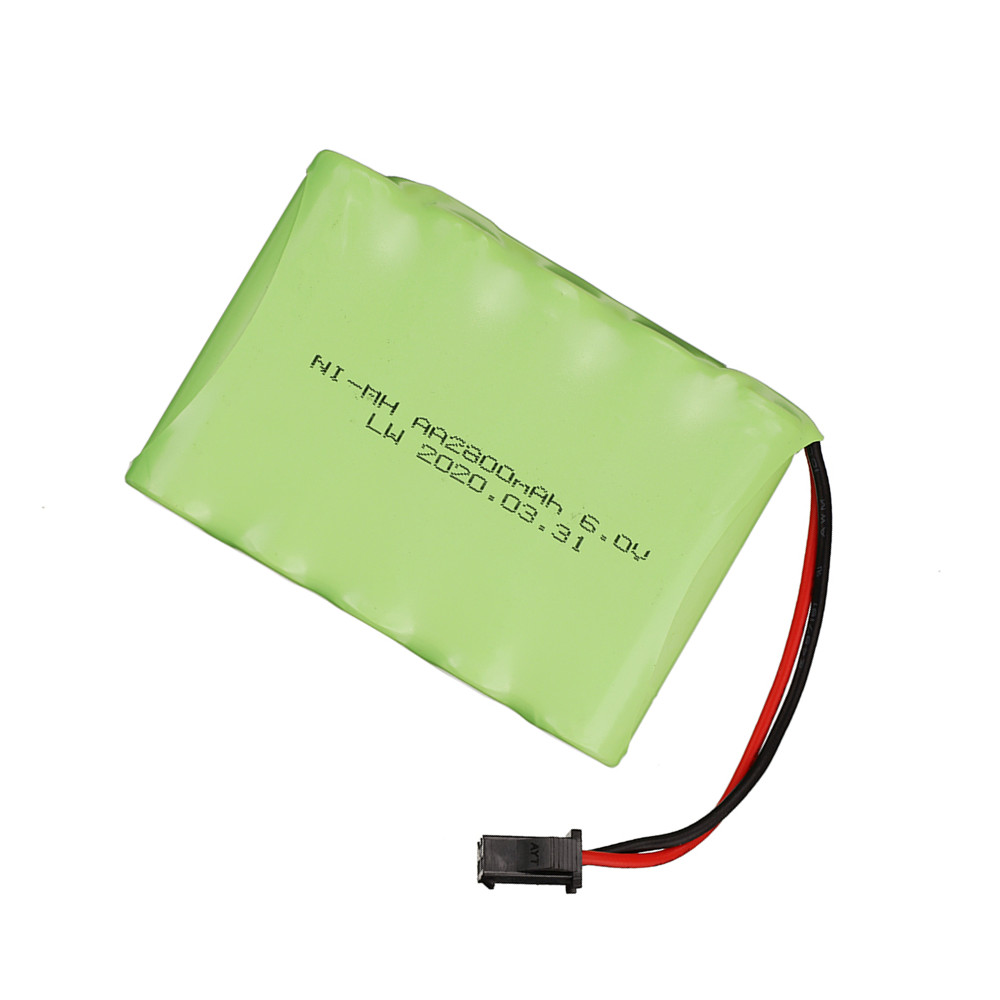 Batería NI-MH de 6 V y 2800mAh para juguetes a control remoto, dispositivo eléctrico de seguridad, AA, grupo de baterías SM/EL-2P/JST/PlUG
