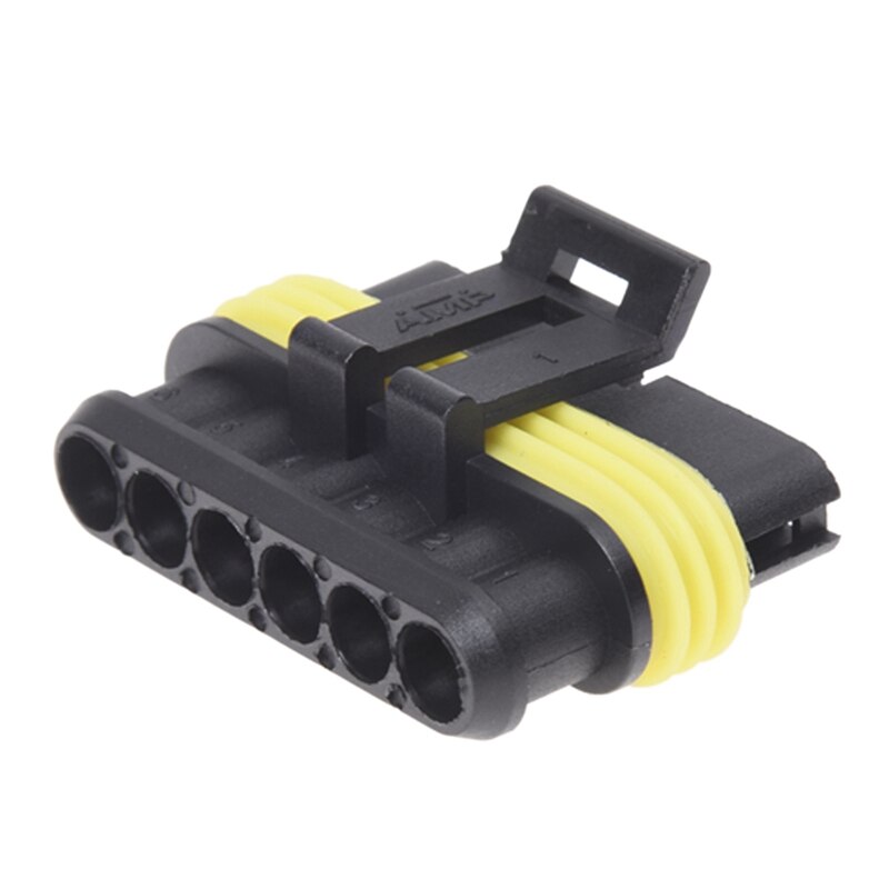 Kit 6 Pin Way Waterproof Electrical Wire Connector Plug & 5 Kit 4 Pin Way Waterproof Electrical Wire Connector Plug