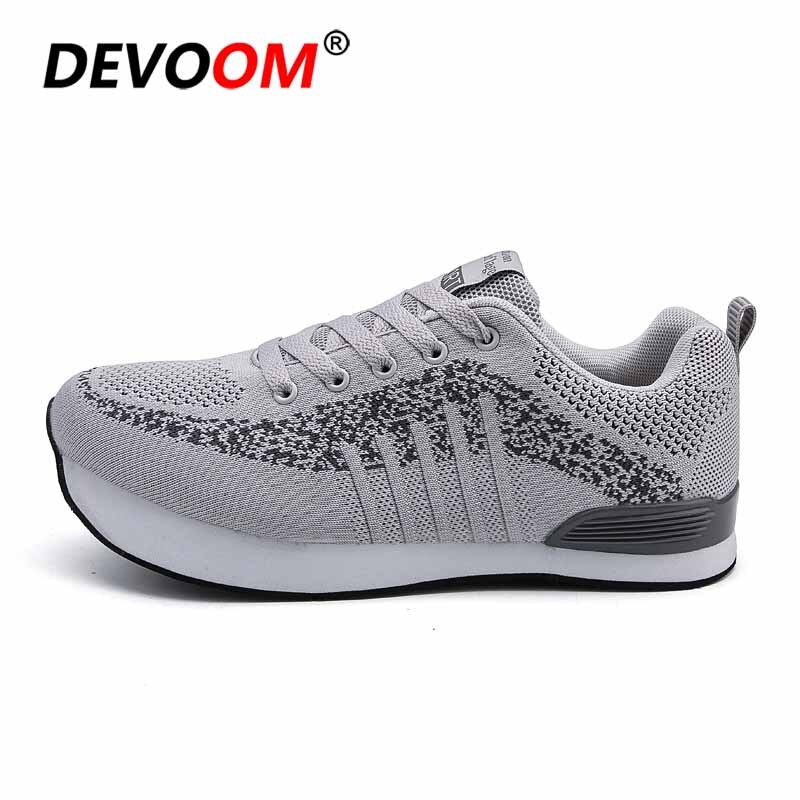 Toning Shoes Women Men Fitness Walking Sneakers Casual Women Wedge Platform Shoes Loafers Slimming Swing Shoes: Gray / 8.5