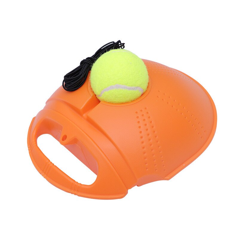 Heavy Duty Tennis Trainer Exercise Tennis Ball Sport Self-study Rebound Ball Tennis Training with Baseboard Sparring Device: Orange