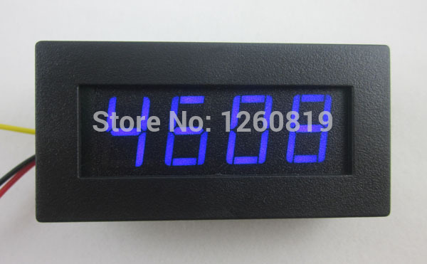 12 V Toerenteller 4 Digit Tach RPM Meter Blauwe LED Snelheid Meter met Naderingsschakelaar Sensor NPN 3 Draden
