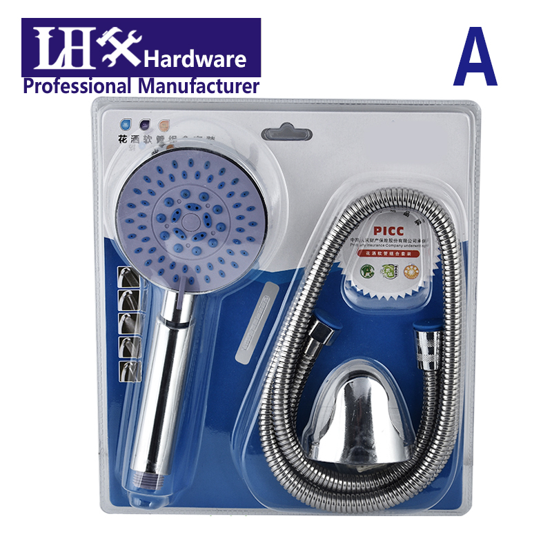 Cabezal de Ducha de mano presurizado, alcachofa de ahorro de agua, ABS cromado, LHX XY91 H: A