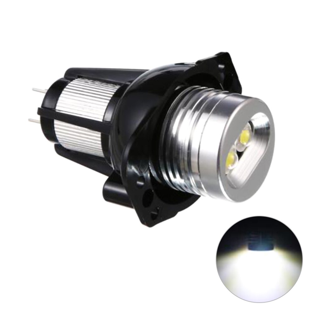 2 stk 20w/2 stk led forlygter angel eye halo ring pærer til bmw  e90 e91 05-08 kørelys hvid 12v biltilbehør