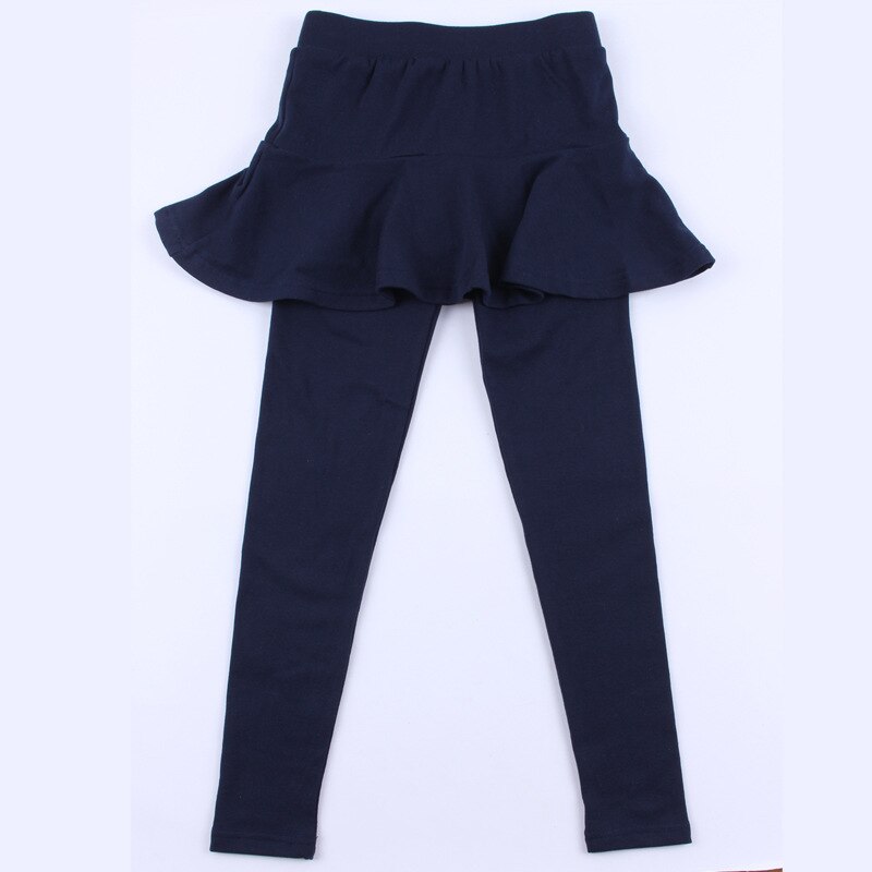 Flickor leggings kläder sockervadd färg byxkjol för flicka barn tonårsbyxor byxor barnkläder 3-10 år: Mörkblå / 4t