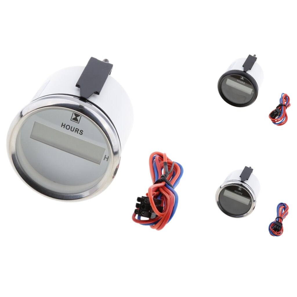 Cc 12v 24v contador de horas redondo para motocicleta de motor de barco marino