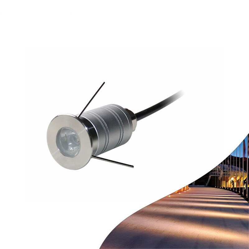 Waterproof IP67 1W LED Garden Buried Outdoor Embedded Deck Light Underground Light Sidewalk Lighting DC12V With light source