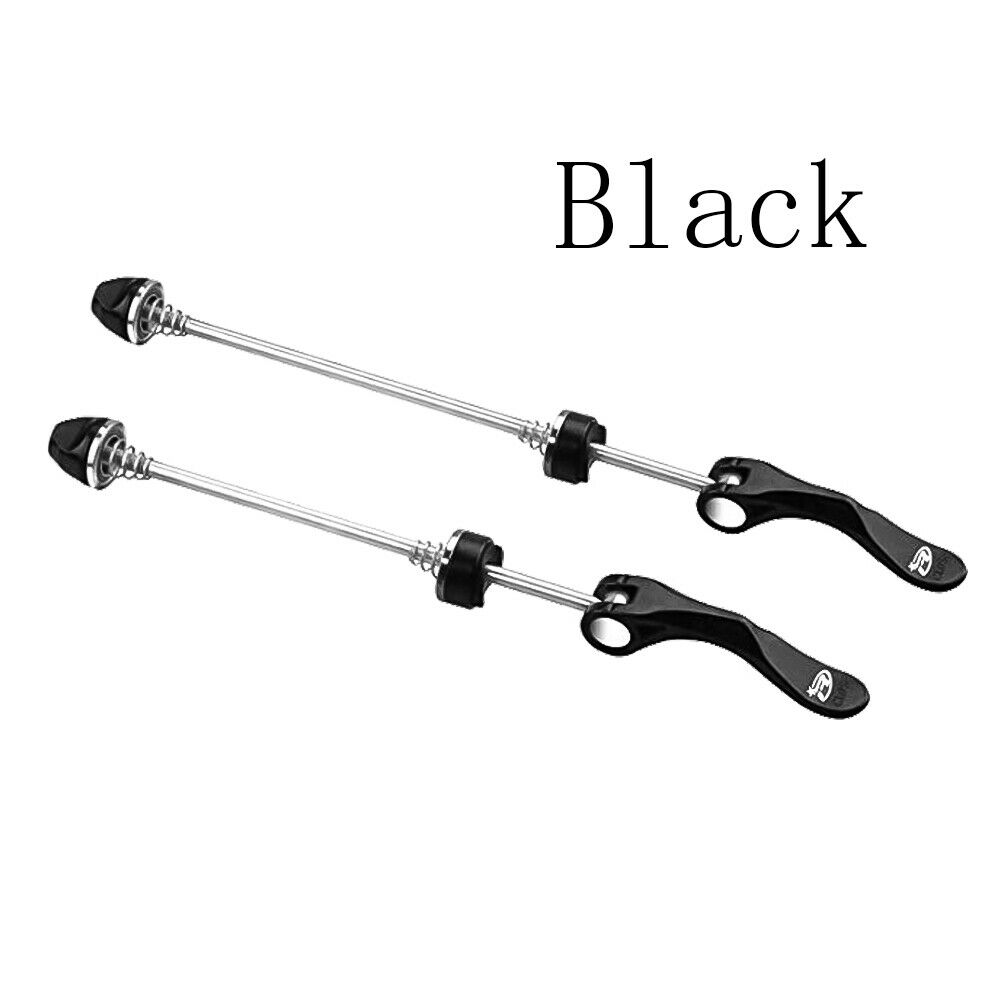 1 Paar Rvs Fietswiel Spies Racefiets Mtb Quick Release As Bolt Front Spies Achter Spies: Black