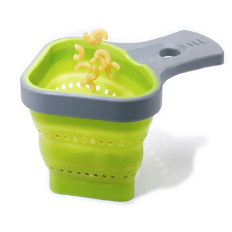 Silicone Noodle Strainer BPA Free TOOL for Cooking Noodles Pasta Farfalle Fusilli Foldable Filter Screen Colander