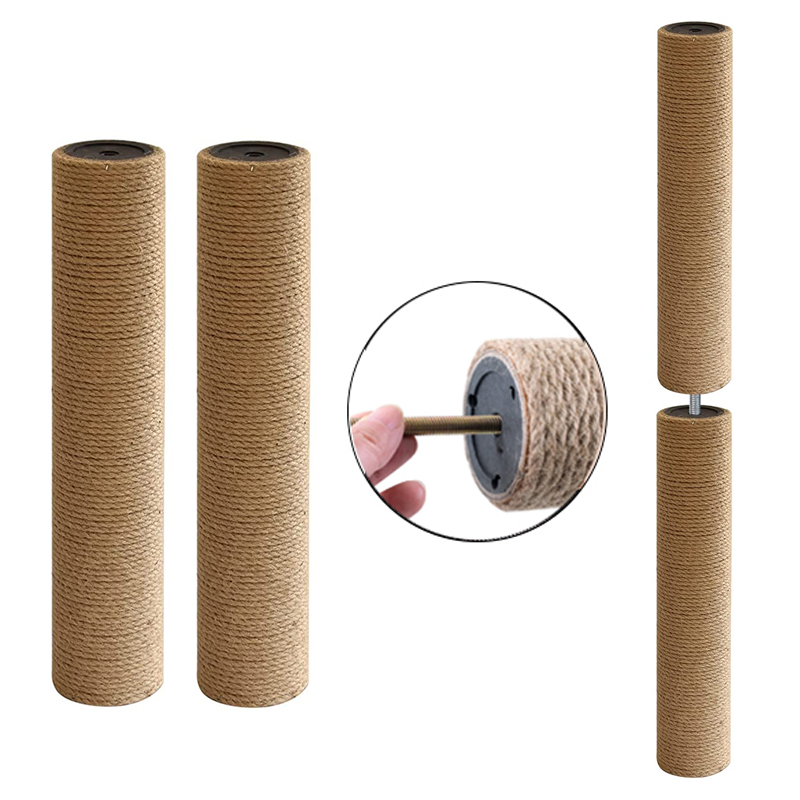 DIY Cat Scratching Post Replacement Post for Cat Tree Cat Tower Furniture Kittens Scratch Pole with M8 Screw Accessories