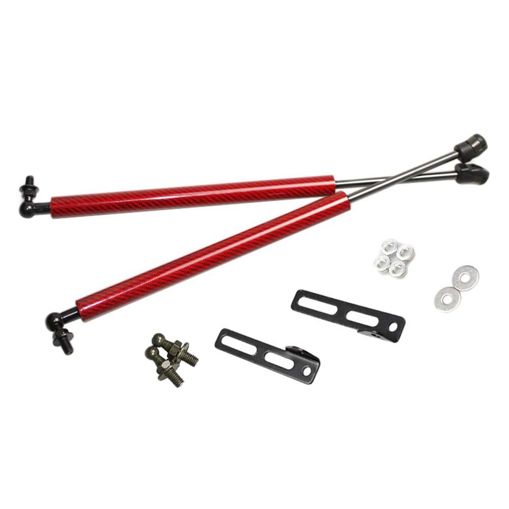 2pcs for Suzuki SX4 2007 for Suzuki Neo Baleno modify front bonnet hood Lift Supports Gas Struts Shocks damper absorber: red carbon fiber