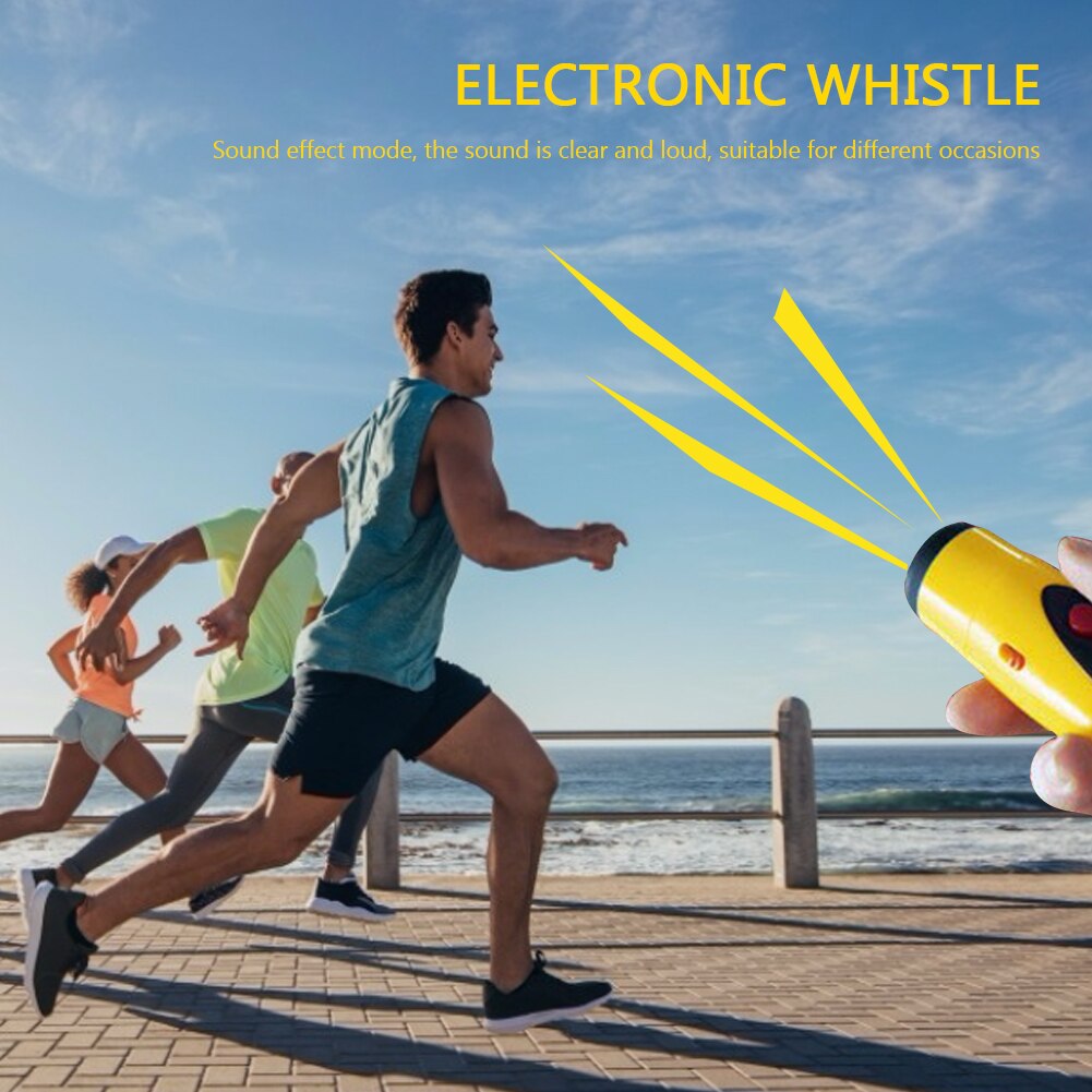 125db apito eletrônico com cordão amarelo árbitro sobrevivência ao ar livre para exercício ao ar livre esporte ornamentos