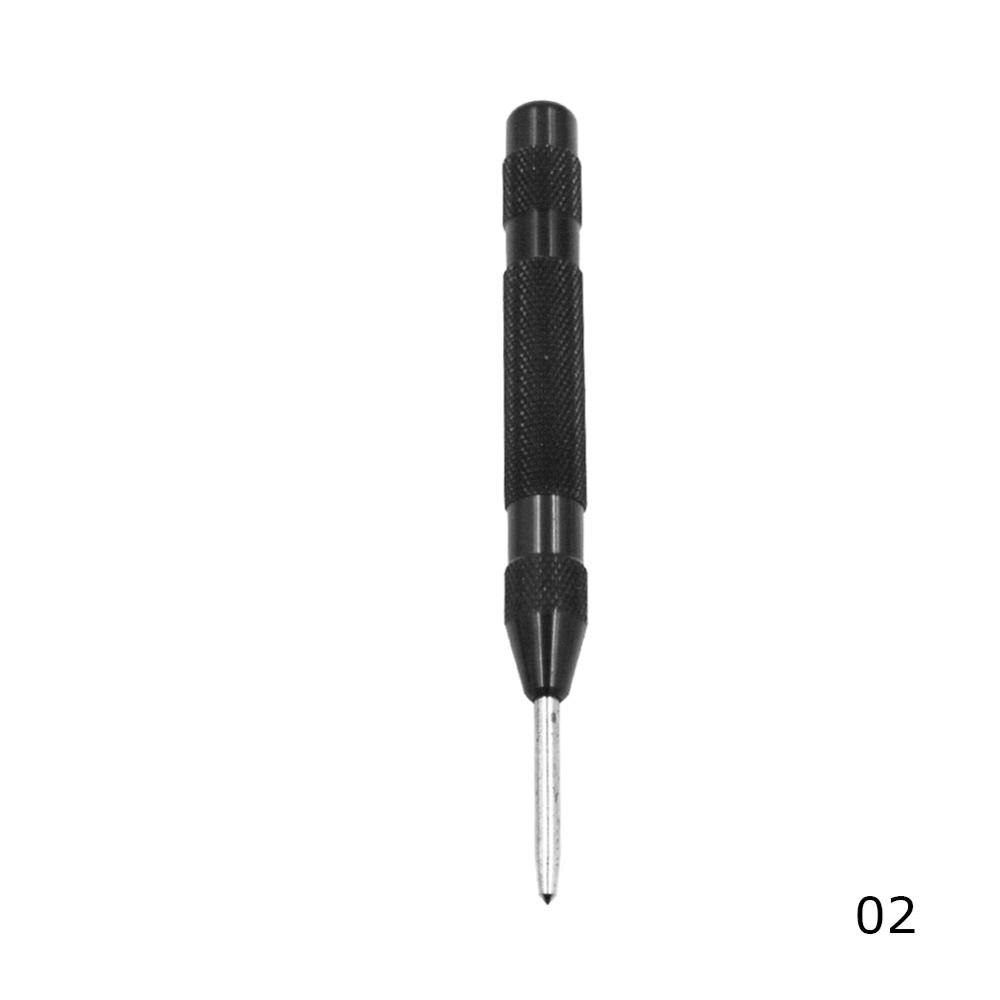 Automatic Center Punch Steel Spring Loaded Marking Starting Holes Hand Tool Kit HSS Positioner High Hardness Punch Chisel: Black