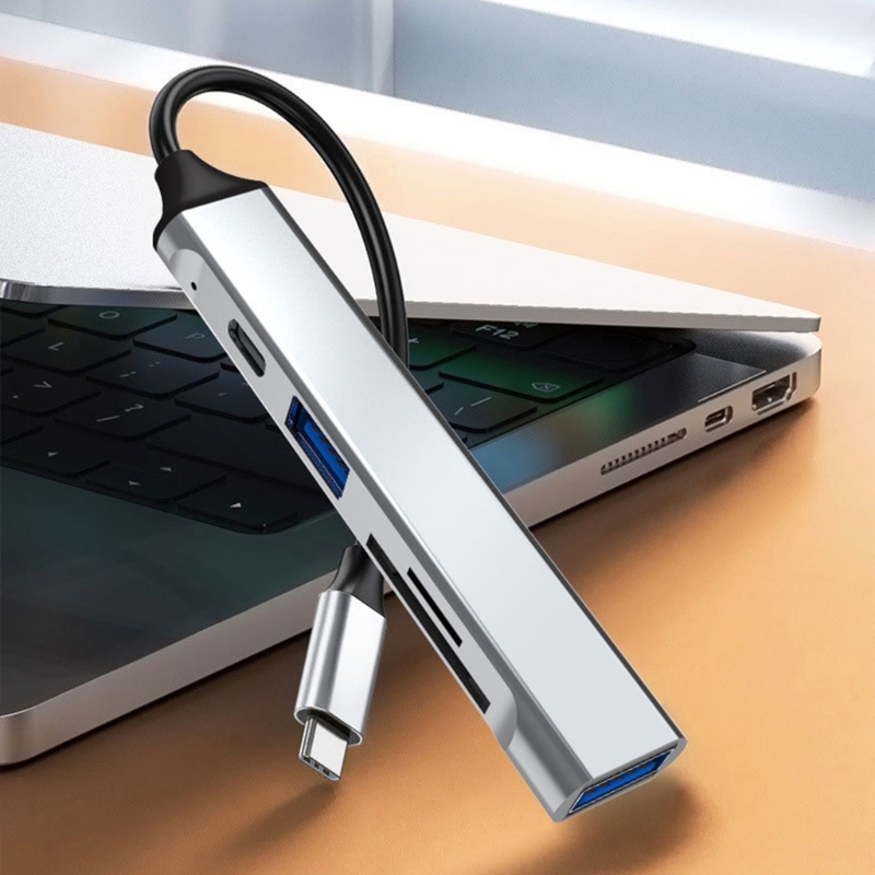 USB C+USB Hub 5 Port Adapter for 5 in 1 USB C/USB Hub Dongle Portable USB C Hub