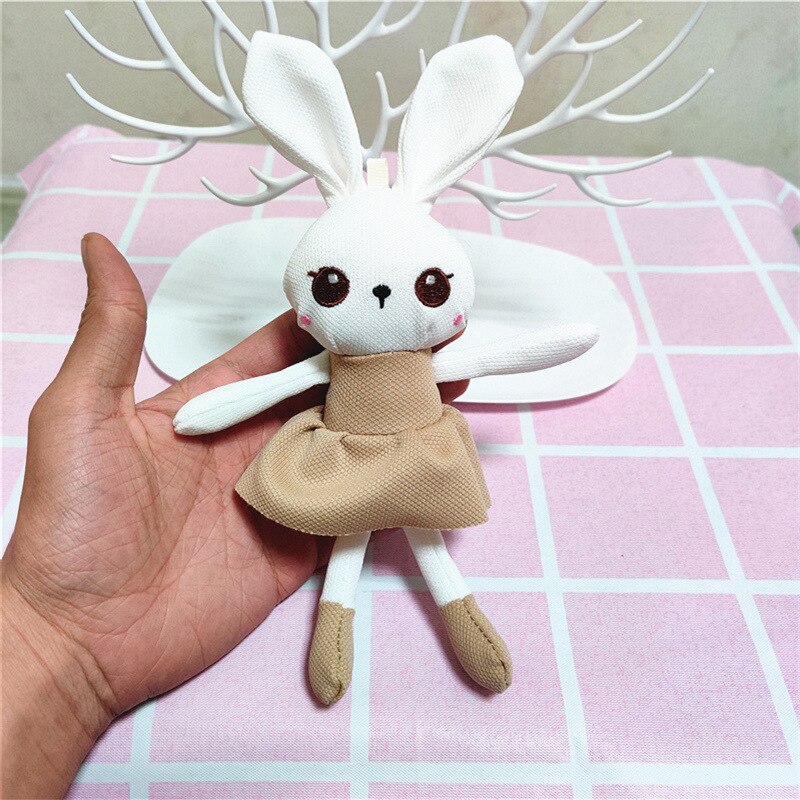 20 Stks/partij 20Cm Leuke Grote Ogen Leuke Konijn Gevulde Pop Knuffel Kleine Hanger Meisje Pop