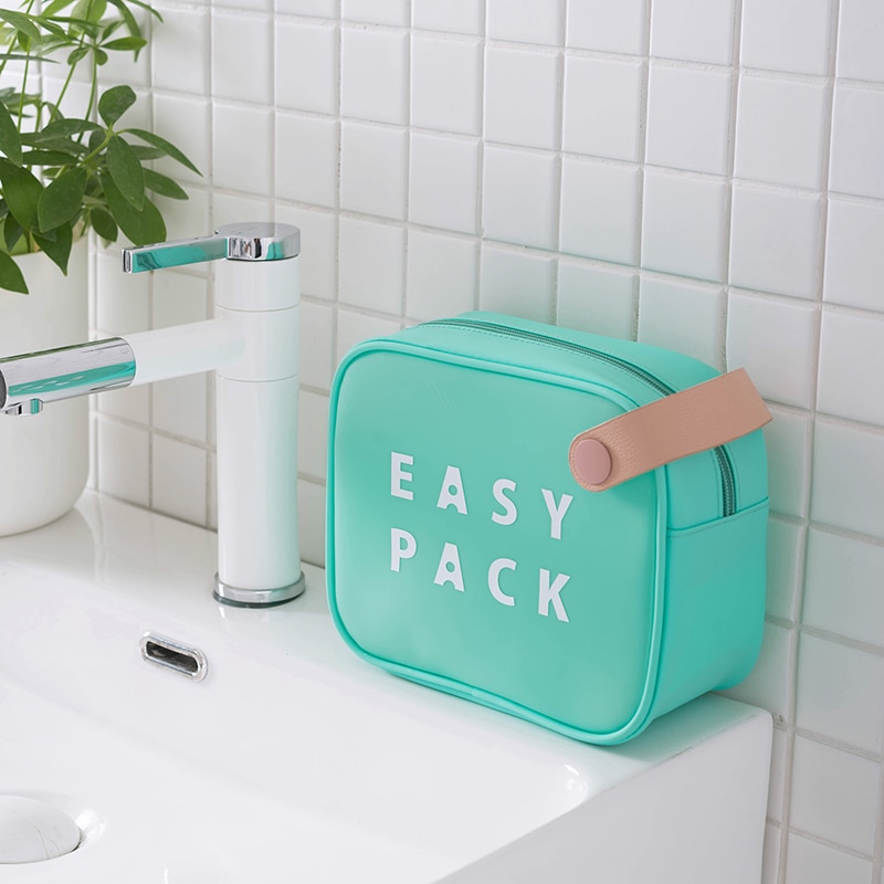 Waterproof cosmetic bag women's portable ins candy series Cosmetics Lipstick storage bag hand bag small size hand wash bag