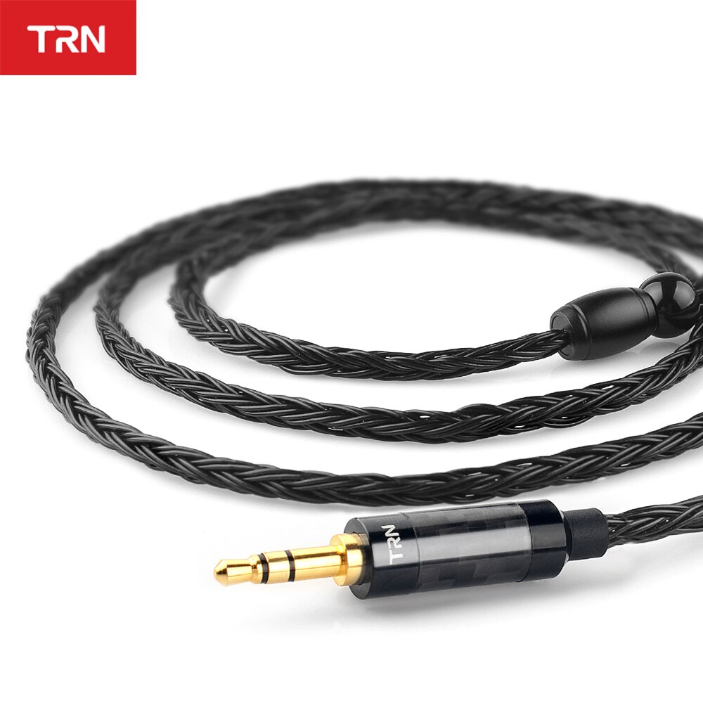 Novo trn t2s 16 núcleo prata cabo chapeado 2.5 3.5mm plug para qdc 2pin/mmcx conector de alta fidelidade cabo de atualização para trn ba5 vx cca ca16