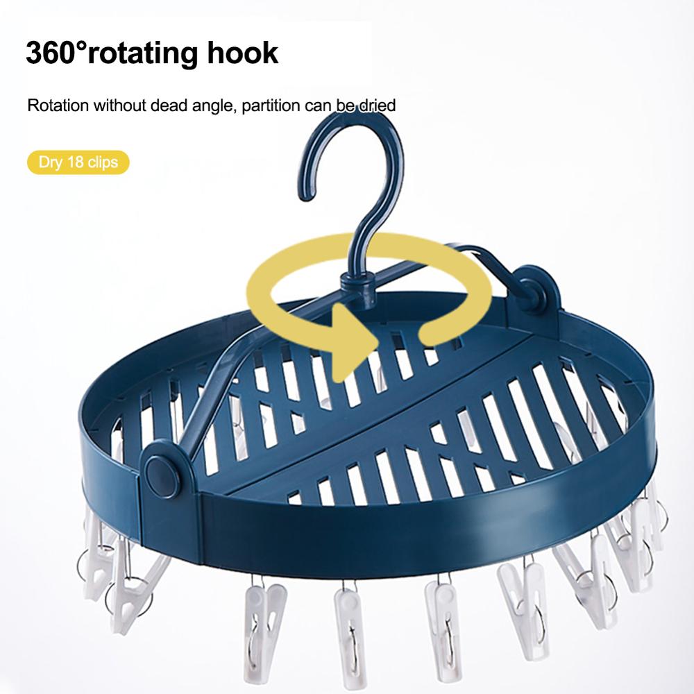 Bærbart sammenklappeligt tørrestativ udendørs badeværelse tøjbøjler altan vasketøj tørretumbler luftesko tørrevægsholder med clips