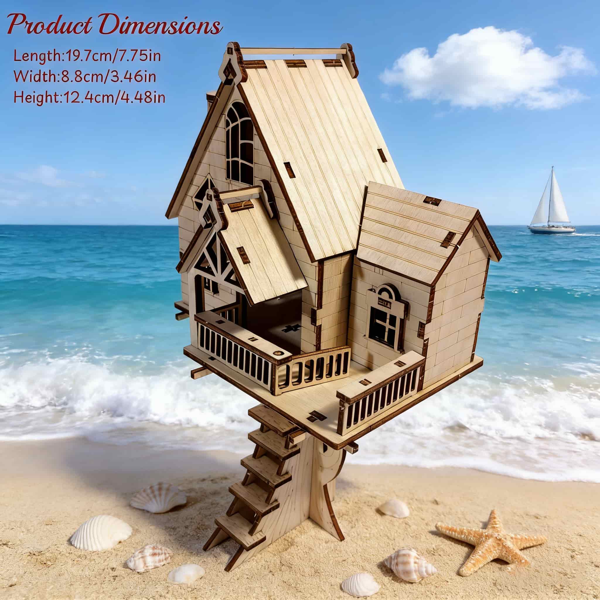 Modello puzzle 3D in legno Treehouse: il perfetto regalo di festa per Halloween, Natale e compleanni