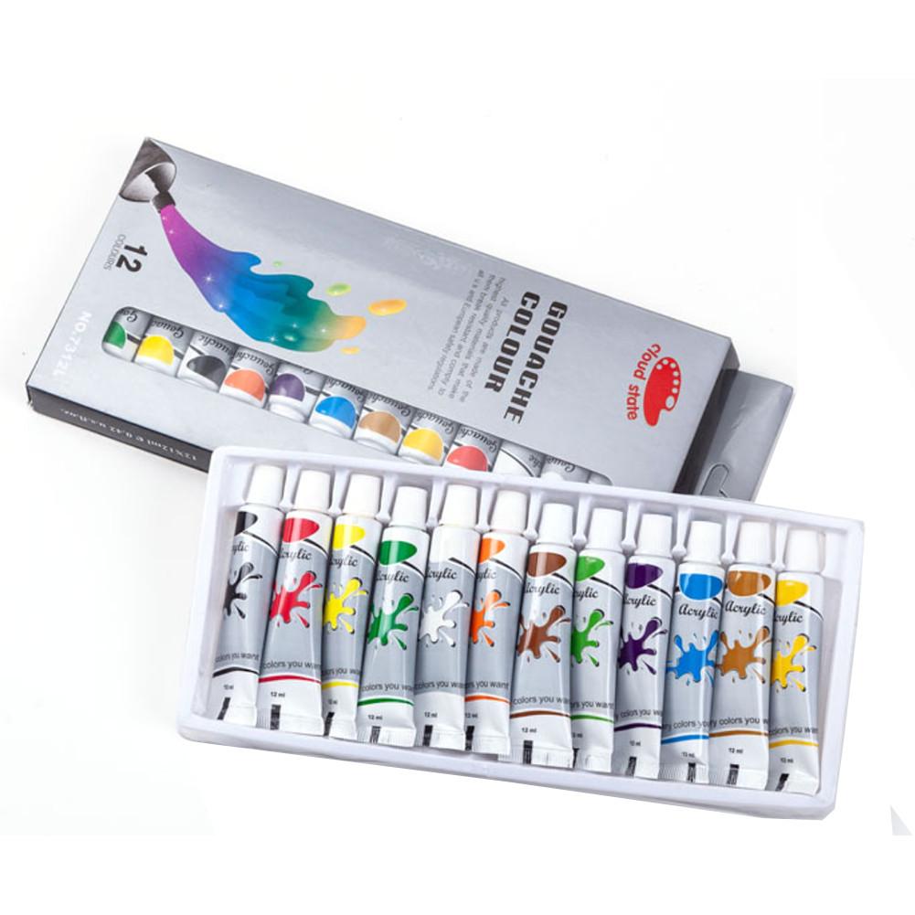 12 Colors Oil Paints Acrylic Paint Set Non-toxic Quick-drying Oil Paint Set Drawing Pigments Art Supplies Art Set