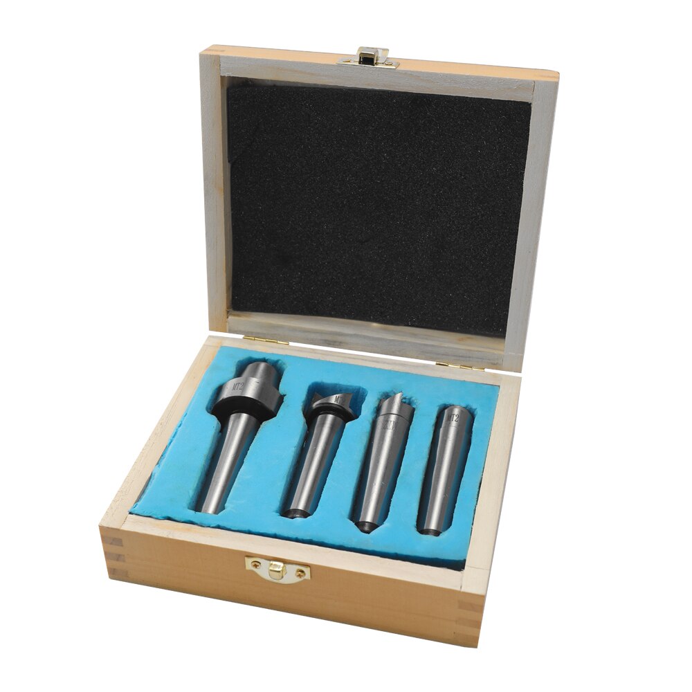 Centre Tournant MT4 Pour Tour - Triple Roulement, Acier Carbone, Concentricité 0,005 Mm, Angle 60°