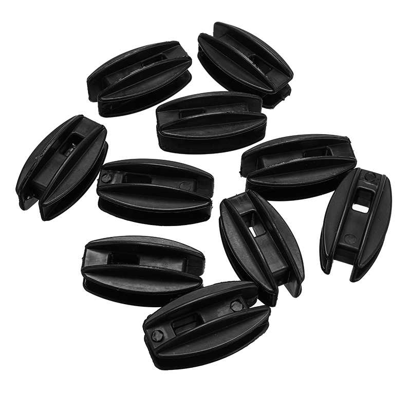 10pcs/set Black/Blue Electric Fence Wire High Strain Post Insulator Square Tube Terminal Rod Insulators Electronic Fitting Fence