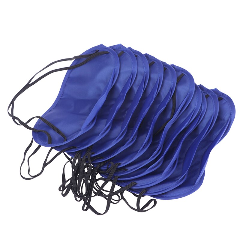 10Pcs Zachte Draagbare Blinddoek Reizen Reizen Slaapmasker Snelle Slapen Oogmasker Eyeshade Cover Schaduw Patch Vrouwen Mannen: BL
