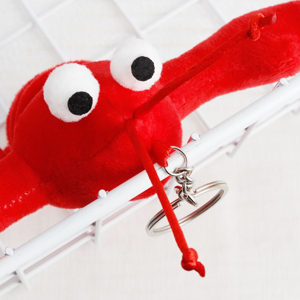 Sac d'école sac à dos accessoires étudiants porte-clés Pendan drôle en peluche PP Contton jouets émulationnels écrevisse