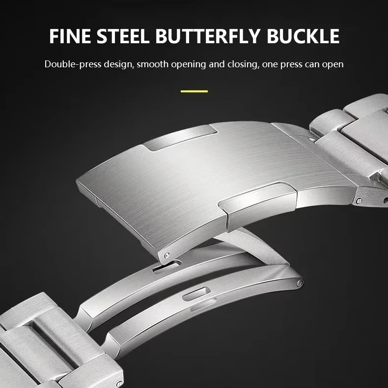 Horlogebandje van titanium voor oneplus watch 2, zakelijke armband, polsbandje met 22mm ultieme schakelarmband voor oppo watch x band