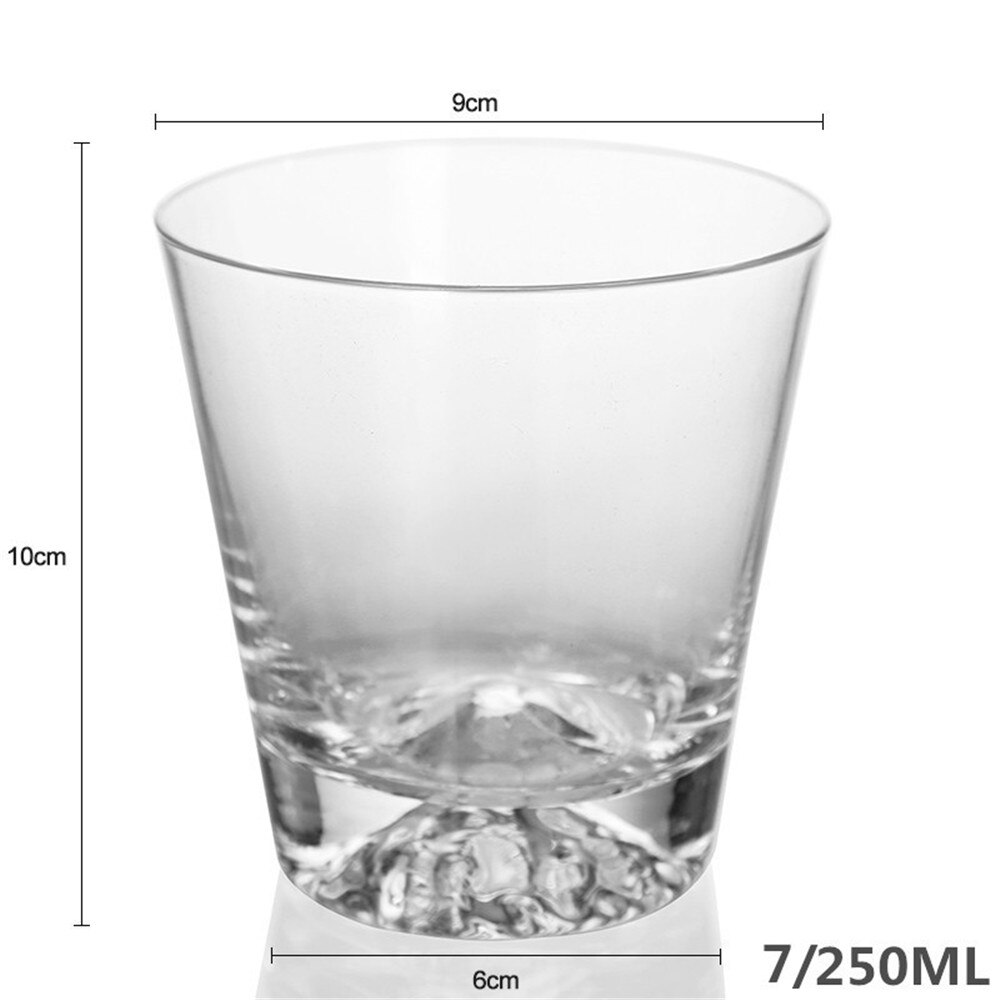 Vaso de whisky , copa de vino sin plomo, Copa con ala inferior gruesa para beber agua y cerveza, para casa, Bar, , de boda: 7-250ML