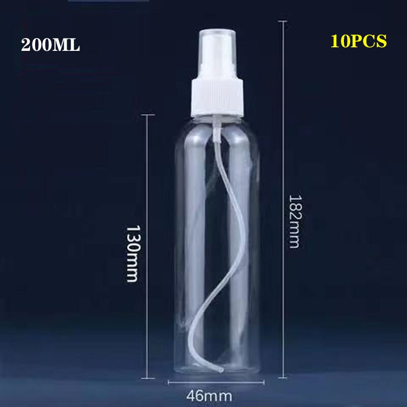 Plastic Spuitfles Kleine Alcohol Spray Fles Desinfectie Speciale Draagbare Aparte Fles Make-Up Water Spray Fles 10Pcs: 200ML