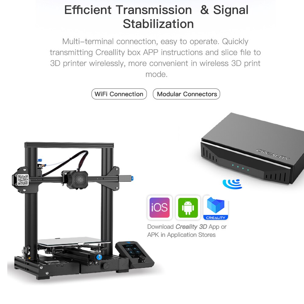 Creality pudełko WiFi inteligentny asystent robić drukarki 3D chmura kromka/nadruk w chmury/monitor w czasie rzeczywistym/zdalne sterowanie za pomocą aplikacji