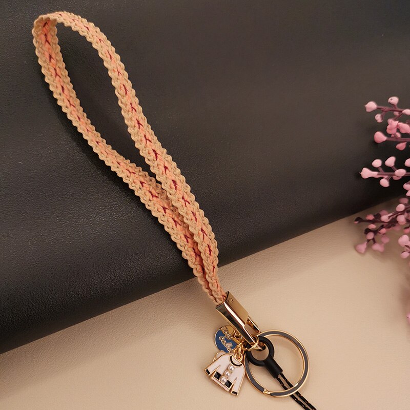 Telefoon Case Sleutelhanger Korte Polsband Mobiele Telefoon Korte Kleine Geur Gevlochten Lanyard Armband Hanger Anti-Verloren Lanyard: 05