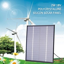 18v 2w polykrystallinsk solpanel energibesparende mini 110 × 136 × 3.0mm modul solkraft