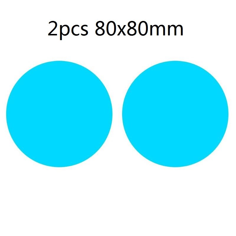 2 szt. Naklejka na samochodowe lusterko wsteczne wodoodporna przeciwmgielna przeciwdeszczowa folia boczna szyba okienna folia przeciwdeszczowa obudowa lusterek samochodowych: 80x80mm