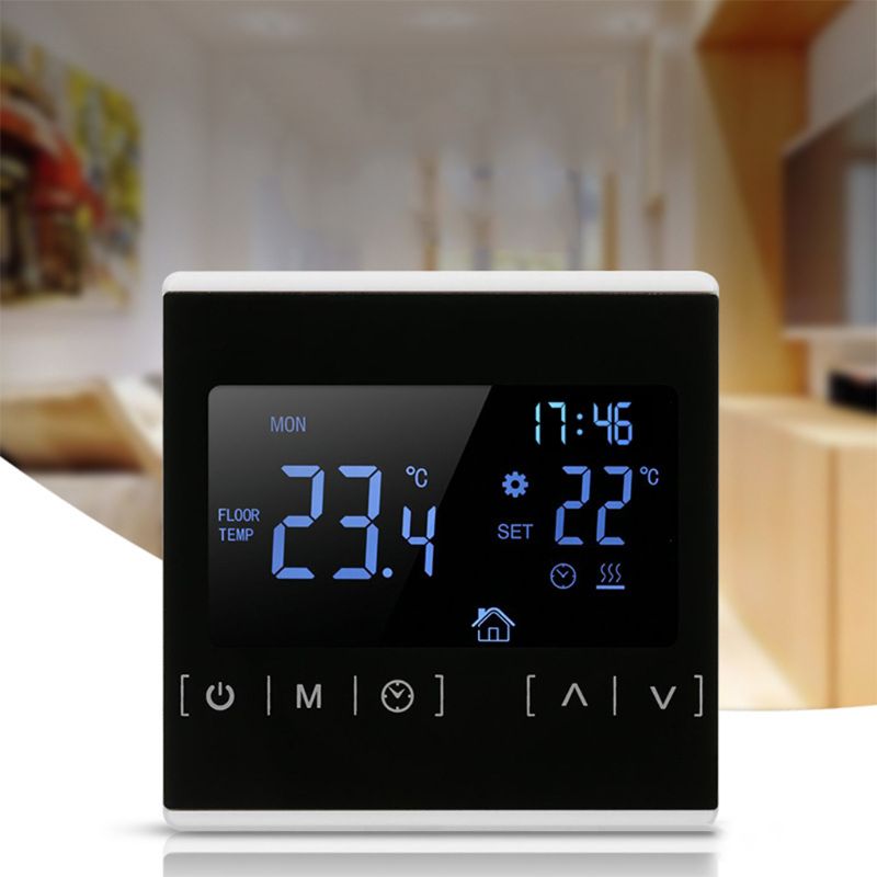 LCD Touch Screen Thermostat Electric Floor Heating System Water Heating Thermoregulator AC85-240V Temperature Controller
