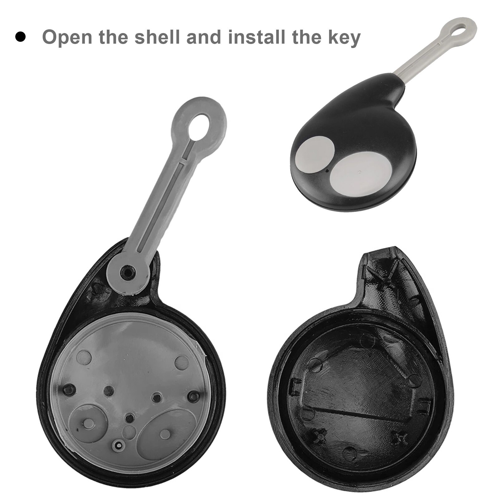 Coque de clé intelligente à télécommande pratique, 2 boutons d&#39;entrée sans clé pour Toyota pour alarme Cobra 7777 1046 3196 pas de batterie