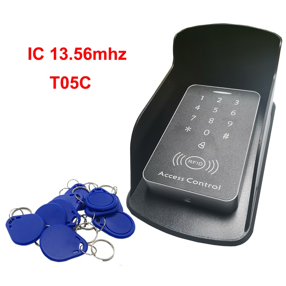 125khz RFID Proximity Card Access Control System RFID/EM Keypad Card Access Controller Door Opener Master Controller: T05C with Cover