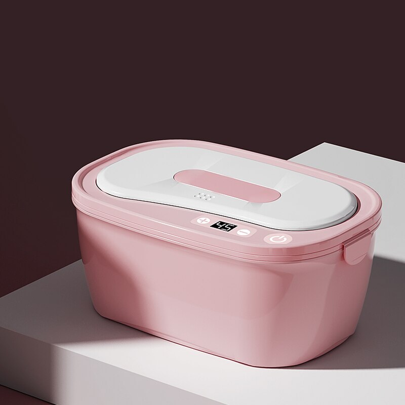 DMWD Haushalt Feuchttücher Heizungen Elektrische Baby Nass Gewebe Wärmer Tragbare Heizung Kasten Nassen Handtuch Spender Thermostat 45-55 ℃ 220V: Aktualisierung Rosa