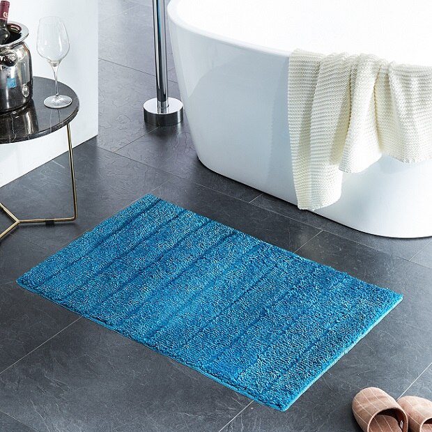 Topfinel slaapkamertapijten matten vloerkleden plaid antislip nordic badkamertapijt waterabsorptie keukentapijten vloerkleed lang pluizig: Blauw / 60 90cm(23.6 35.4in)