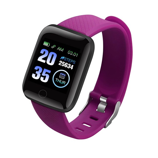 Smart Watch uomo donna Smartwatch Android Bluetooth misurazione della pressione arteriosa cardiofrequenzimetro Sport wach Smart watch 2020: purple